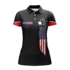 BlueJose Bowling Black American Flag Customized Name All Over Printed Shirt For Women
