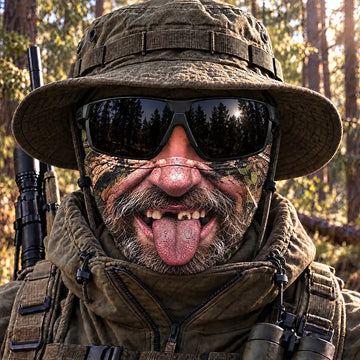 BlueJose Funny Realistic Crazy Old Hunter Head Balaclava Face Mask