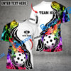 BlueJose Pickleball Rainbow Smoke 3 Personalized Name, Team Name Unisex Shirt