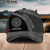 BlueJose Deer Hunting Trophy Leather Pattern Personalized Name Cap (4 Colors)