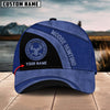 BlueJose Moose Hunting Trophy Leather Pattern Personalized Name Cap (4 Colors)