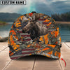 BlueJose Moose Hunting American Flag Camo Crack Personalized Cap (2 Colors)