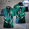 BlueJose Bowling And Pins Curved Silk Flame Customized Name 3D Shirt (4 Colors)