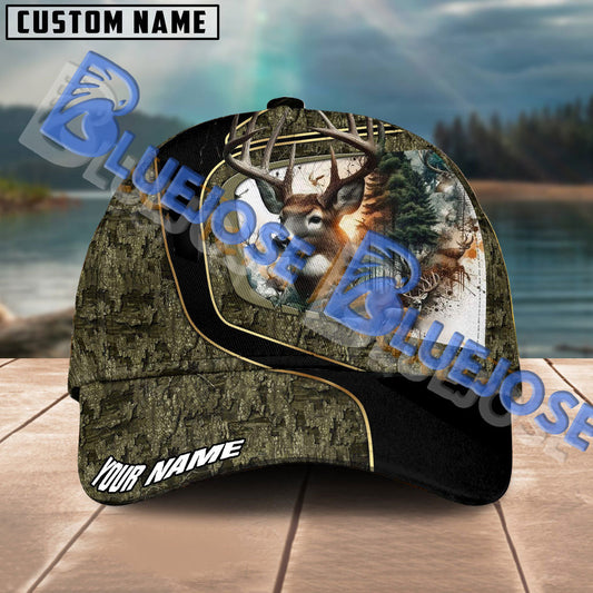 BlueJose Deer Hunting Jungle Camo Personalized Cap (4 Colors)