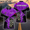 BlueJose Darts Dartboard Broken Smoke Pattern Personalized Name, Team Name Shirt (4 Colors)