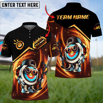 BlueJose Archery Funny Crown Golden Customized Name 3D Shirt (4 Colors)