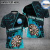 BlueJose Darts Flame Magma Pattern Personalized Name, Team Name Shirt (4 Colors)