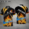 BlueJose Golf Fire Light Customized Name, Team Name 3D Shirts (6 Colors)