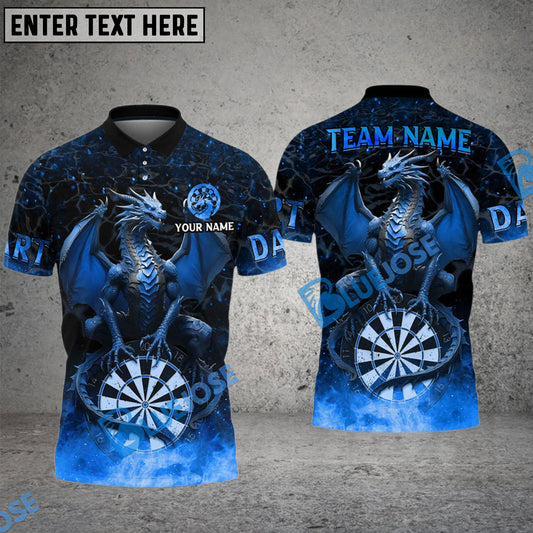 BlueJose Darts Blast Magma Dragon Personalized Name, Team Name 3D Shirt (4 Colors)