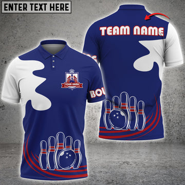 BlueJose Bowling American Customized Name, Team Name 3D Shirt