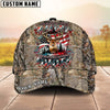 BlueJose Deer Hunting Camo USA Flag Multicolor Personalized Cap