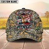 BlueJose Deer Hunting Camo USA Flag Multicolor Personalized Cap