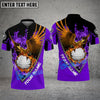 BlueJose Golf Fire Raging Eagle Customized Name, Team Name 3D Shirts (4 Colors)
