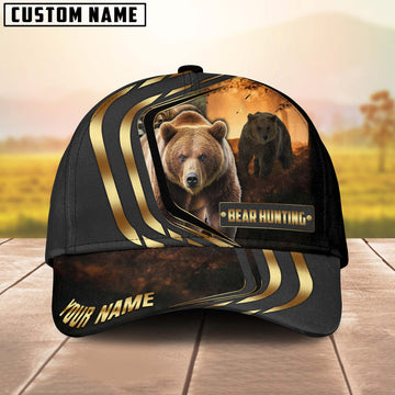 BlueJose Bear Hunting Forest Premium Personalized Cap (2 Colors)