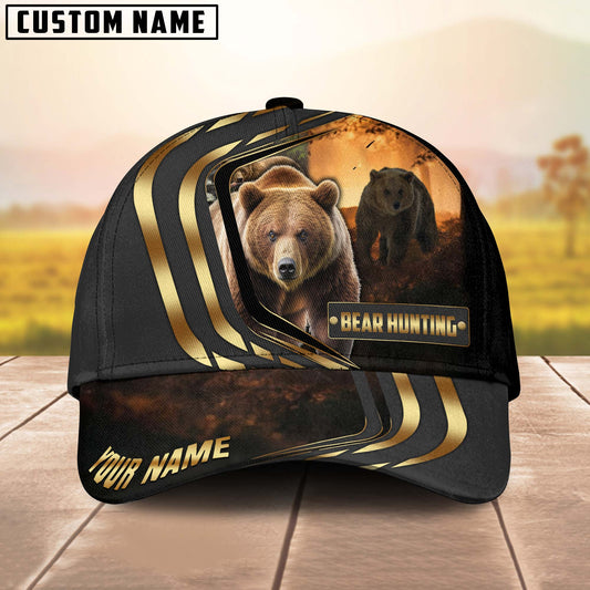BlueJose Bear Hunting Forest Premium Personalized Cap (2 Colors)