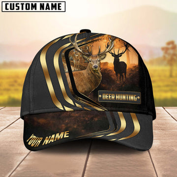 BlueJose Deer Hunting Forest Premium Personalized Cap (2 Colors)