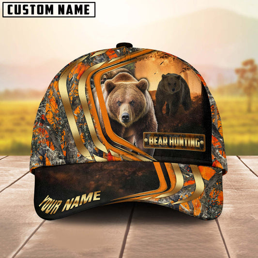 BlueJose Bear Hunting Forest Premium Personalized Cap (2 Colors)