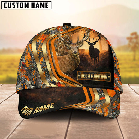 BlueJose Deer Hunting Forest Premium Personalized Cap (2 Colors)
