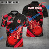 BlueJose Bowling And Pins Glass Fire Multicolor Customized Name 3D Shirt ( 4 Colors )