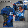 BlueJose Bowling And Pins Skull American Flag Multicolor Customized Name 3D Shirt ( 4 Colors )