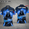 BlueJose Bowling And Pins Flame Magician Multicolor Customized Name 3D Shirt (4 Colors)