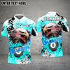 BlueJose Billiards 8 Ball Eagle American Flag Paint Pattern Personalized Name, Team Name Unisex Shirt ( 4 Colors )