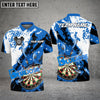 BlueJose Darts Paint Slash Flame Personalized Name, Team Name Shirt (4 Colors)