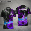 BlueJoses Bowling And Pins Flame Wolf Multicolor Customized Name 3D Shirt ( 4 Colors )