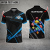 BlueJose Billiards 8 Lightning Spike Personalized Name, Team Name Unisex Shirt (4 Colors)