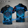 BlueJose Darts Fire Flame Premium Personalized Name, Team Name Shirt (4 Colors)
