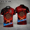 BlueJose Darts Fire Flame Premium Personalized Name, Team Name 3D Shirt (4 Colors)