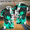 BlueJose Bowling And Pins Dragon Flame Pattern Customized Name 3D Shirt ( 6 Colors)