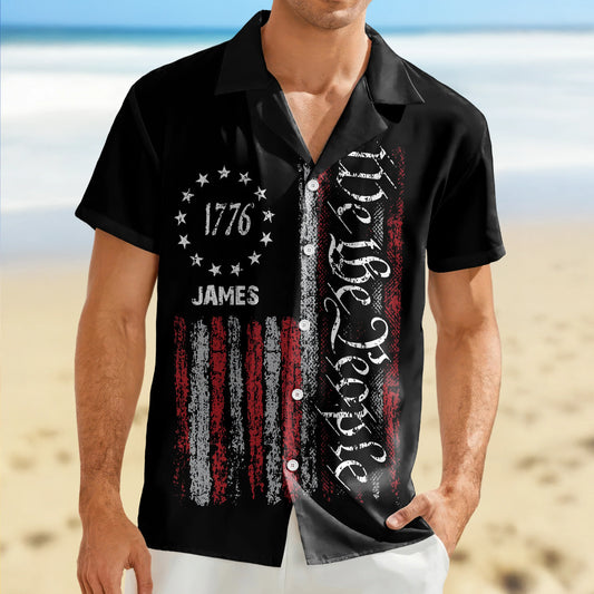 BlueJose Custom Name We The People Hawaii Shirt