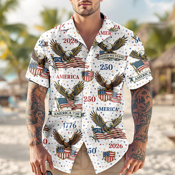 BlueJose 250 Years America 1776-2026 Patriotic Hawaii Shirt