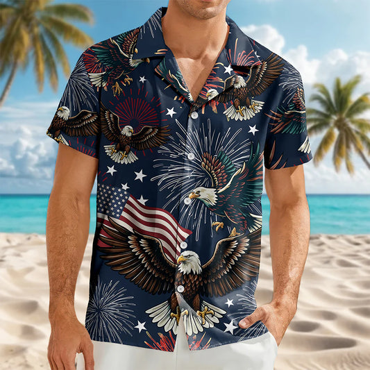 BlueJose USA 250th Anniversary Eagle 1776-2026 Hawaii Shirt