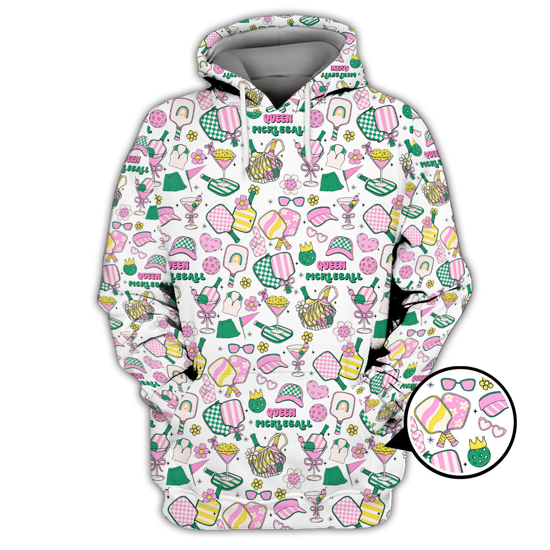 Personalized Name Women's Pickleball Shirt, Pickleball Queen T-Shirts, Gift For Pickleball Players