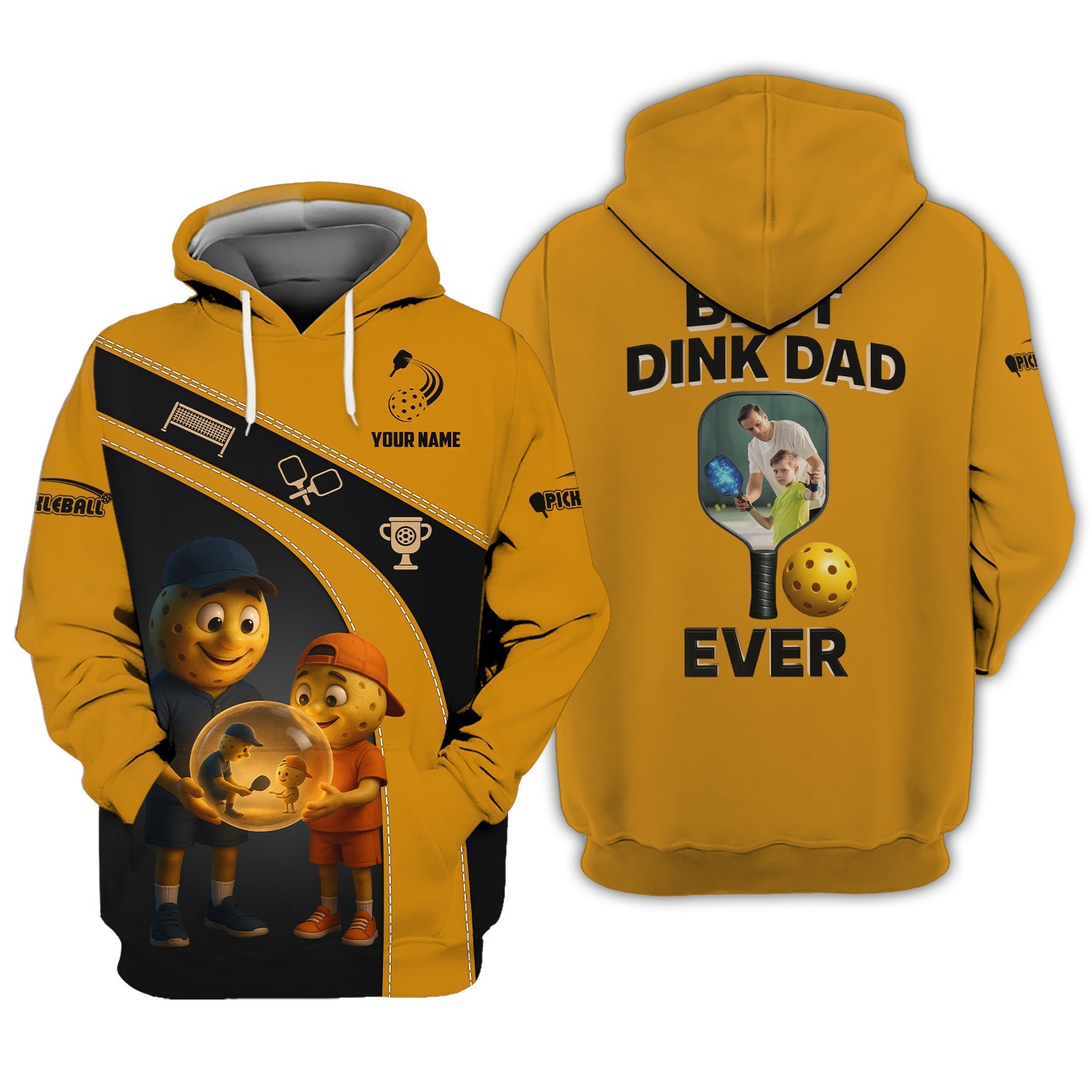 Best Dink Dad Ever Pickleball Shirts - Personalized Father's Day Gifts - Personalised Photo Gifts