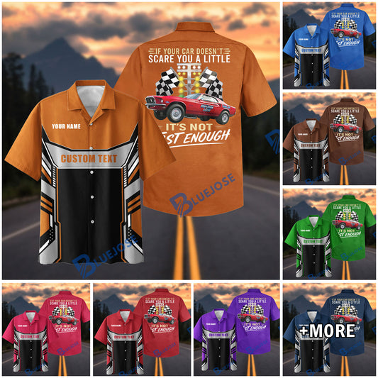 BlueJose Custom Photo Personalized Car "If Your Car Doesn't Scare You" Hawaiian Shirt