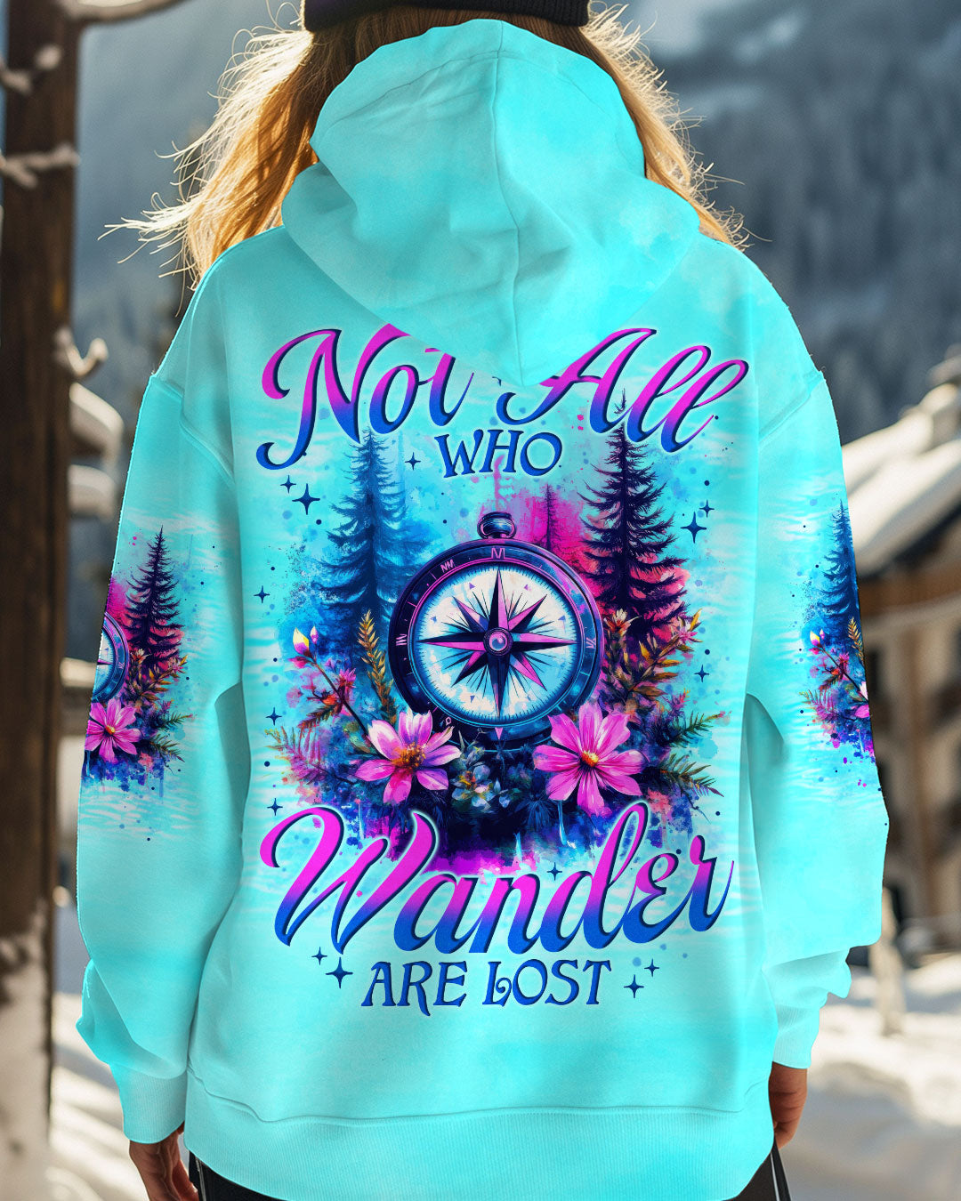 NOT ALL WHO WANDER ARE LOST COMPASS ALL OVER PRINT - TYTM0107252