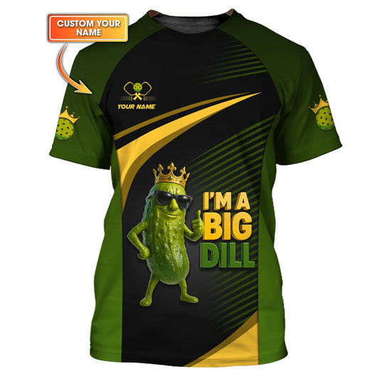 Custom Pickleball Shirt, Big Dill, Funny Pickle Ball T Shirt, Pickleball Team Polo, Gifts For Pickleball Players