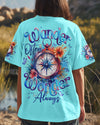 WANDER OFTEN WONDER ALWAYS COMPASS ALL OVER PRINT - TYQY1203253