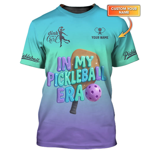 Personalized Name In My Pickleball Era Shirt, Funny Pickleball Shirt, Gift For Pickleball Lovers