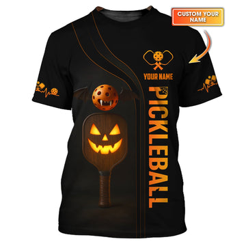 Custom Name Halloween Pickleball Shirt, Funny Pickleball T-Shirts, Gift For Pickleball Lovers