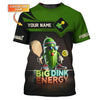 Funny Pickleball Shirt – Big Dink Energy Design – Cool Pickle Character – Custom Name Tee