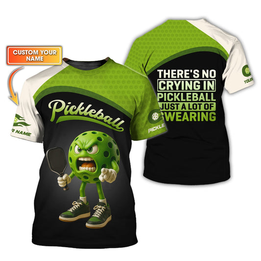 No Crying In Pickleball T Shirts, Funny Pickleball Shirts, Best Pickleball Gifts
