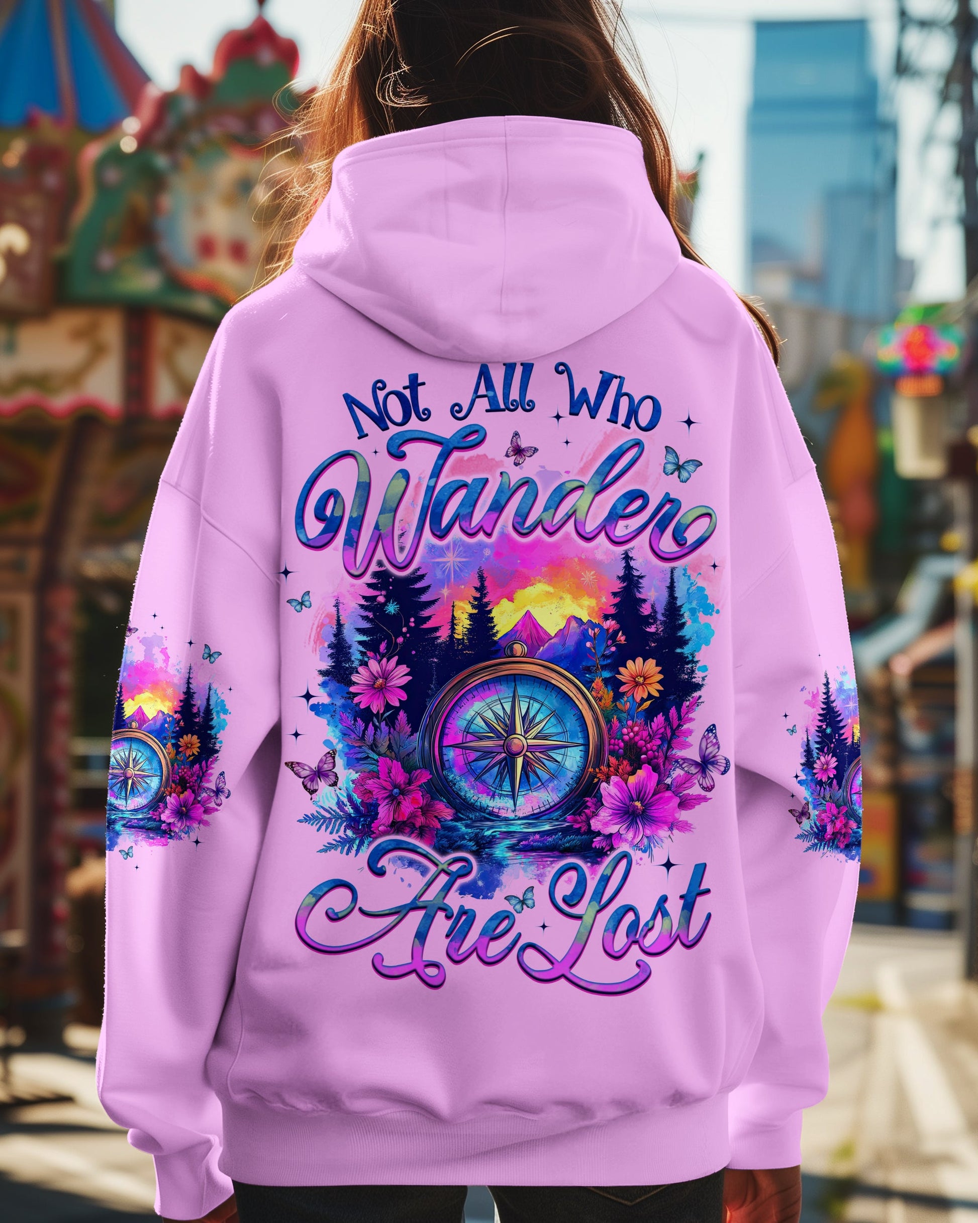 NOT ALL WHO WANDER ARE LOST COMPASS ALL OVER PRINT - TYQY1606254