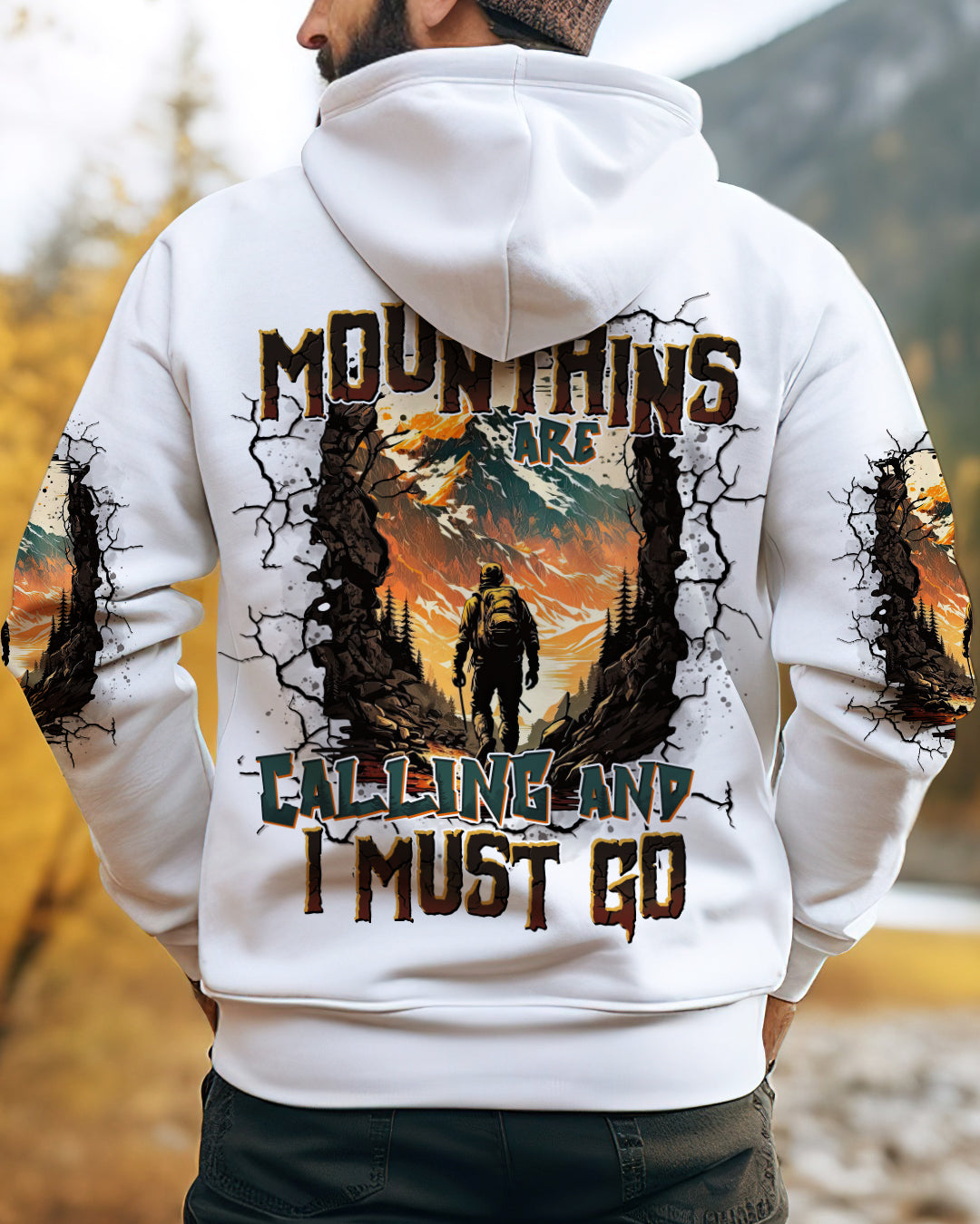 THE MOUNTAINS ARE CALLING ALL OVER PRINT - TYTD3007252