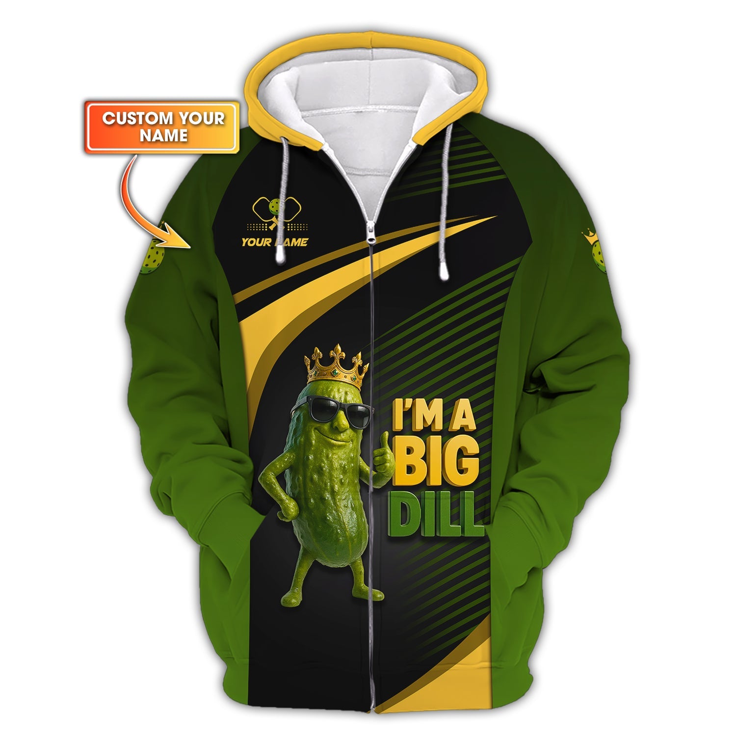 Custom Pickleball Shirt, Big Dill, Funny Pickle Ball T Shirt, Pickleball Team Polo, Gifts For Pickleball Players