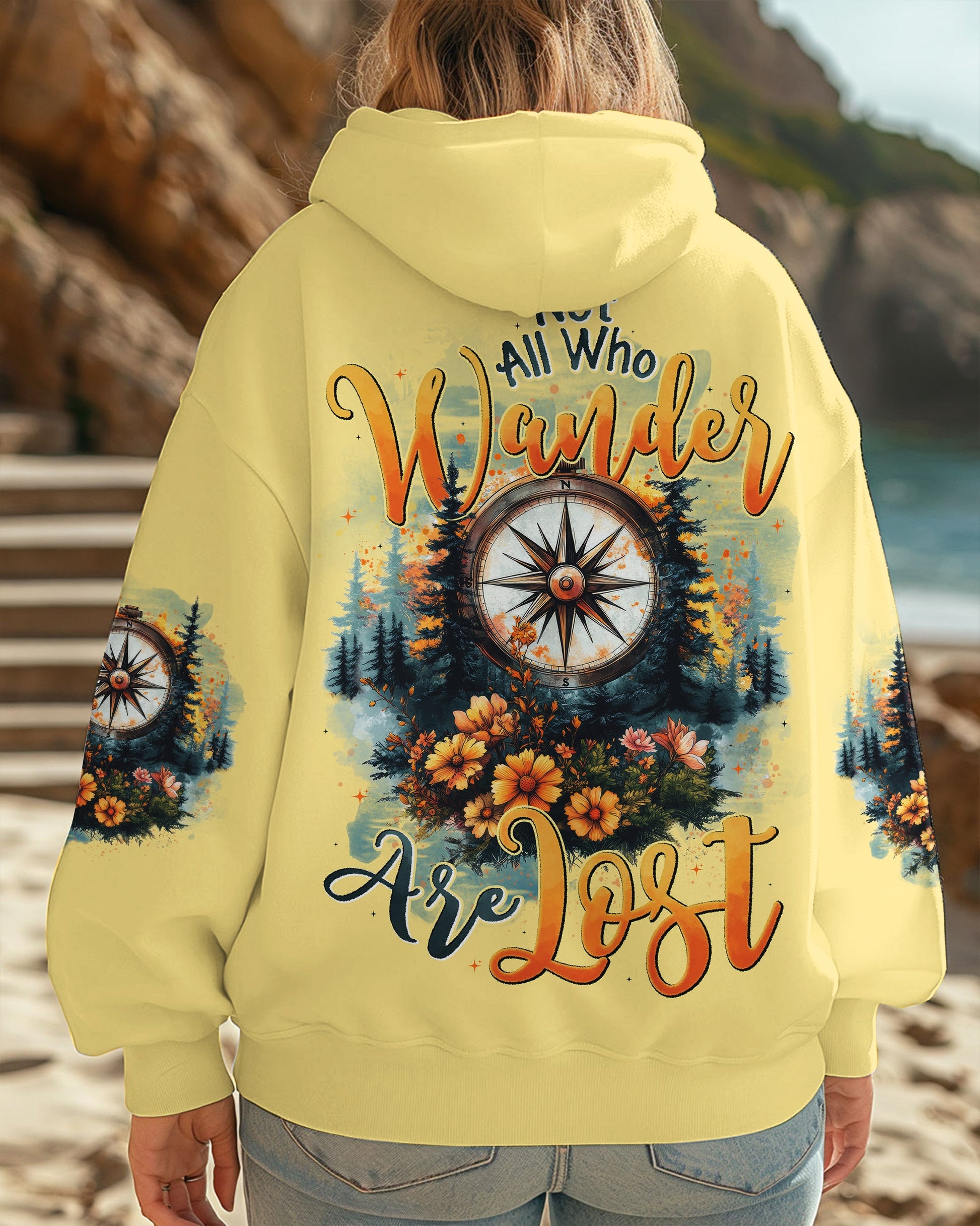 NOT ALL WHO WANDER ARE LOST COMPASS ALL OVER PRINT - TYTD2306253