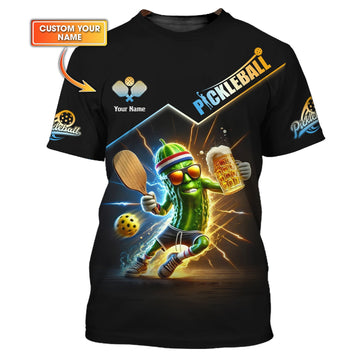 Custom Name Pickleball Funny Beer T Shirt, Pickleball Jersey, Gifts For Pickleball Players
